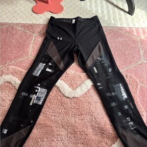 Under Armour Black and Brown Patterned Leggings